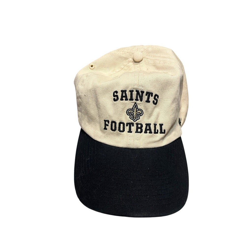 New Orleans Saints "47 Brand Roscoe Hitch Adjustable Cat Hat Cream/black NFL Dad
